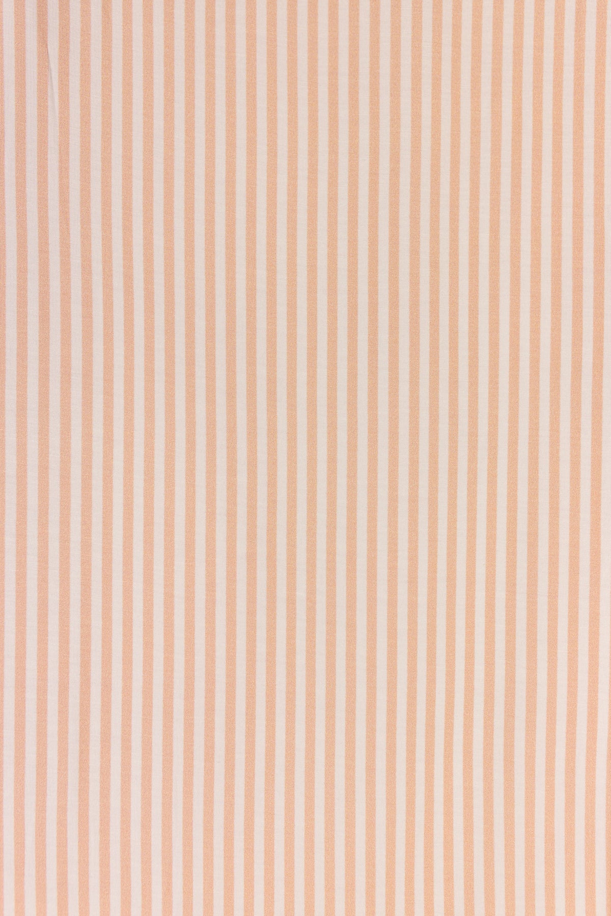 A heritage / swaddle crafted from bamboo, showcasing evenly spaced vertical peach and white stripes across its entire surface.